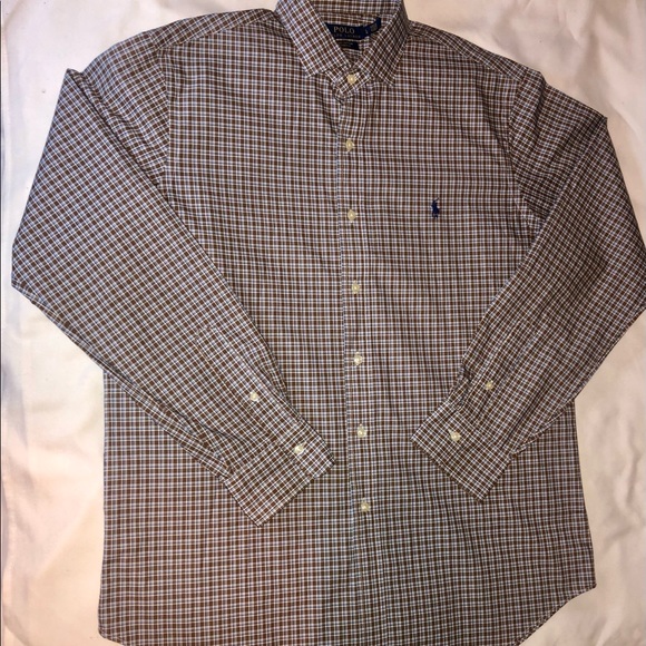 NWOT Men's Ralph Lauren 100% Stretch Plaid Button Down Shirt Large - Picture 5 of 8